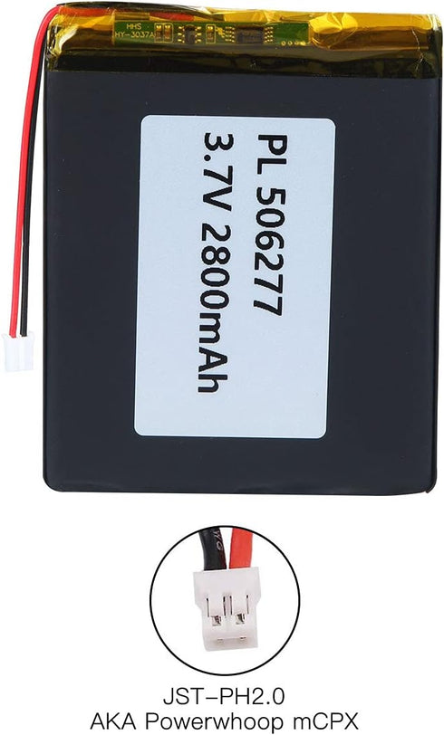 YTKavq 3.7V 2800mAh 506277 2.0mm Lithium Polymer Ion Battery Rechargeable Lipo Battery with PH Pitch Connector