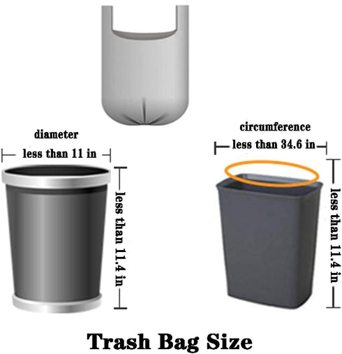 Small Black Trash Bags, 4 Gallon Thicken Value Trash Bag with Handle, 100 Counts for Bathroom Bedroom Office Kitchen