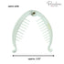 Parcelona French Effortless Mini Clear Clips, Pack of 2 Celluloid Clips for Thick Hair Ponytail Holder for Women