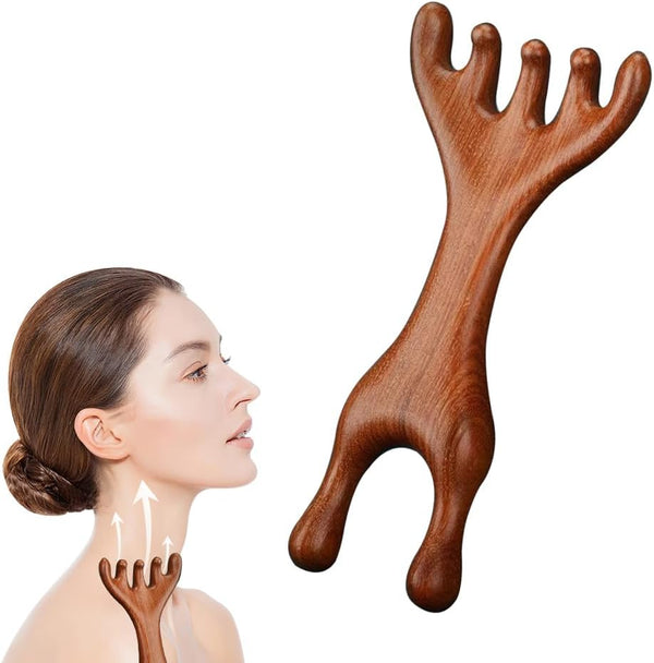 Wooden Massage Comb, Meridian Massage Combs, Manual Scalp Massager,Guas Sha Tools for
