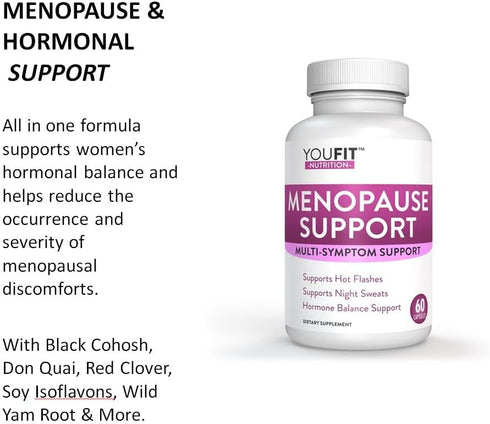 Menopause Relief Capsules for Women, Natural Supplements, Day and Night Support, 30 Servings