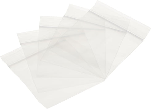 Beadaholique 100 Self Sealing Zipline Bags, Clear, 2 mil. Thick Plastic, 2'' X 2'' (50mm x 50mm)