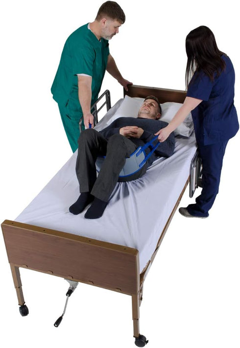Patient Aid Transfer Sling - Heavy Duty Hoist Gait Belt Harness Device, 400lb Capacity, Padded Handles, 8" x 23.5"
