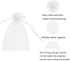 50 Pcs 5x7 inch Gift Wrap Bags, Organza Sheer Clear Tulle Fabric, White Drawstring Sachet for Party Favors