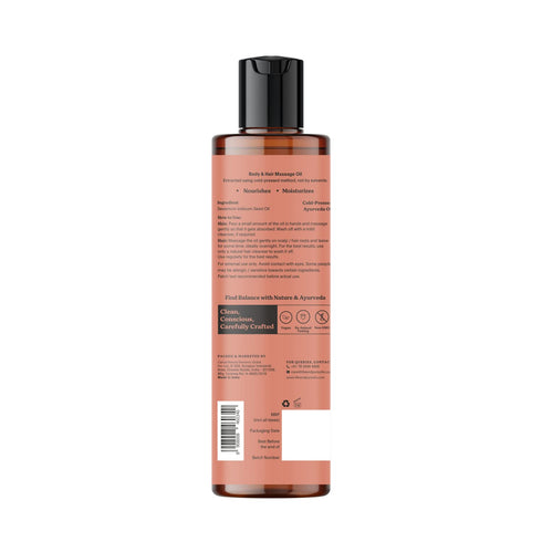 Life & Pursuits 100% Cold-Pressed Unrefined Sesame Oil for Hair and Skin, Nourishing Moisture (6.76 Fl Oz)