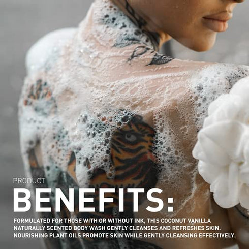 Mad Rabbit Refresh Body Wash (16oz) - Tattoo Aftercare, Natural Cleansing, Gentle & Hydrating Formula