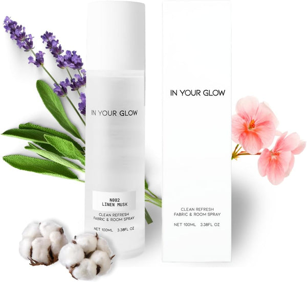 In Your Glow N002 LINEN MUSK Long-Lasting Clean Fabric & Room Mist