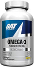 GAT SPORT Omega-3 Fish Oil, High Potency EPA, DHA, Brain & GLP1 Support, 90 Softgels
