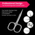 High Grade 440C Japanese Steel Cuticle Scissors, Precise Pointed Tip for Grooming, Matte Silver, Men & Women