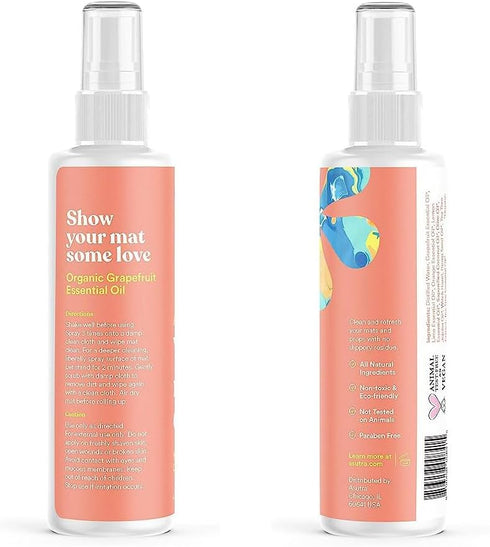 ASUTRA Yoga Mat Cleaner Spray (Calming Citrus) - 4 fl oz - Organic Essential Oils, Deep-Cleansing Microfiber Towel