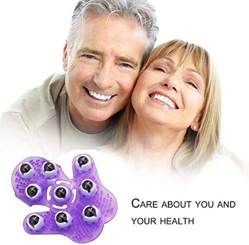 SCOLAND Roller Ball Body Massage Glove Anti-Cellulite Muscle Pain Relief Relax Massager for Neck Back Shoulder Buttocks