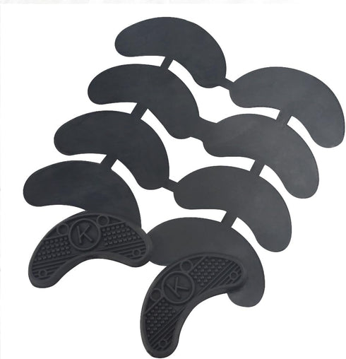 30PCS Heel Plates, Black Heel Taps Rubber Tips Sole Repair Pad Replacement with Nails