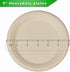 100 Count 6“ Small Compostable Dessert Plates, Heavy-duty Unbleached Biodegradable Bagasse and Bamboo Fiber