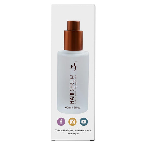 Herstyler Dry Hair Serum for Natural Shine - Argan Oil Anti Frizz Hair Serum for Damaged Hair (Pack of 2)