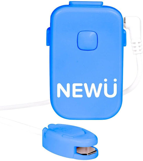 NewU Bedwetting Alarm, Blue; Full Featured with 8 Loud Tones & Strong Vibrations for Deep Sleepers, Boys & Girls