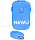 NewU Bedwetting Alarm, Blue; Full Featured with 8 Loud Tones & Strong Vibrations for Deep Sleepers, Boys & Girls