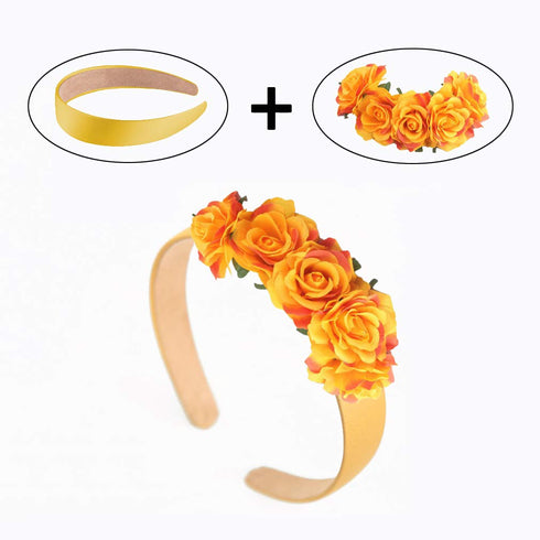 HOVEOX 9 Pieces Non-slip Hard Headbands, 1 Inch Wide Ribbon Hairband for Women and Girls, Mixed Colors