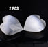 AMOYSTONE Selenite Crystal Hearts of Palm, 2PCS Worry Stone Crystal and Healing Stones for Home Decoration