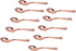 YARNOW 24Pcs Rose Gold Plastic Mini Spoons, Disposable Dessert Tasting Cutlery for Parties & Everyday Use