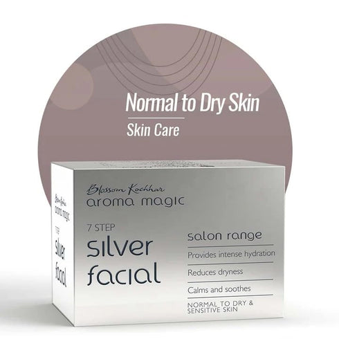 Silver Facial Kit | Multi Use | 7 in 1 Natural Face Set for Women | with Aloe Vera Extract | Cleansing & Moisturizing Skincare Kit | for Radiant Glow
