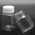 5 Pcs 80ml Empty Plastic Pill Bottles, Clear Pill Dispenser Containers for Solid Powder and Liquid Sample Storage