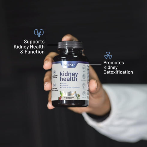 Snap Supplements Kidney Health Support, Natural Kidney Cleanse Detox & Repair Formula (60 Capsules)