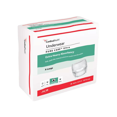 SureCare 1455 Pack 56 Extra Heavy Absorbent Underwear, Extra Large