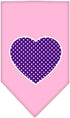 Mirage Pet Products Large Purple Swiss Dot Heart Screen Print Bandana, Navy Blue