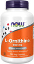 NOW Supplements L-Ornithine 500 mg, 120 Veg Capsules, Amino Acid Supplement
