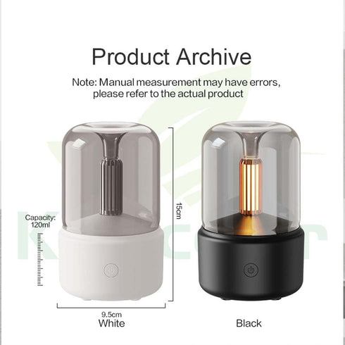 MAGICKK 120ml Essential Oil Diffuser, Aroma Ultrasonic Nebulizing Cool Mist Humidifier, USB Power Supply,Waterless