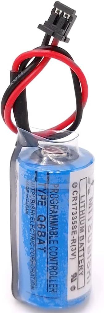KUAN MAI (2Pcs) CR17335SE-R Q6BAT 3V 1800mAh Q25PRHCPU Q170HBATC Battery for FANUC System with Plug