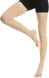 Beister 1 Pair Medical Open Toe Thigh High Compression Stockings, Firm 20-30 mmHg Graduated Support for Varicose Veins,