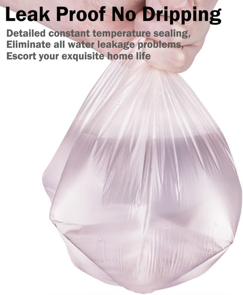 H&W 240 Counts Strong 0.5 Gallon Mini Trash Bags for Small Trash Can, Fit 2 Liters or Less, Desktop Trash Bin (6 Rolls,