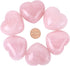 Natural Rose Quartz Heart Love Palm Pocket Stone Healing Chakra Worry Stone (1.8 Inch)