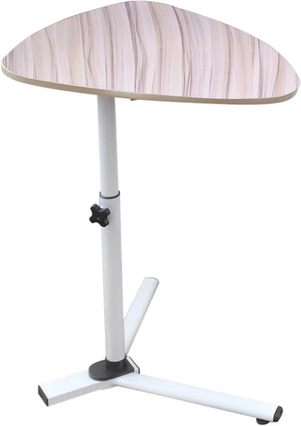 HEVIRGO Modern Triangle Stand Adjustable Height 360 Degree Rotatable Bedside Table Lifting Moveable