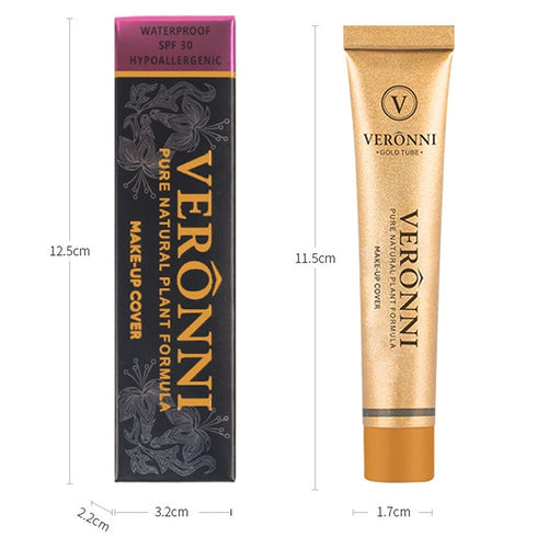 VERONNI Full Coverage Makeup Cover Concealer – Tattoo Cover Up Waterproof Foundation Amazing Scar Make Up Concealer SPF