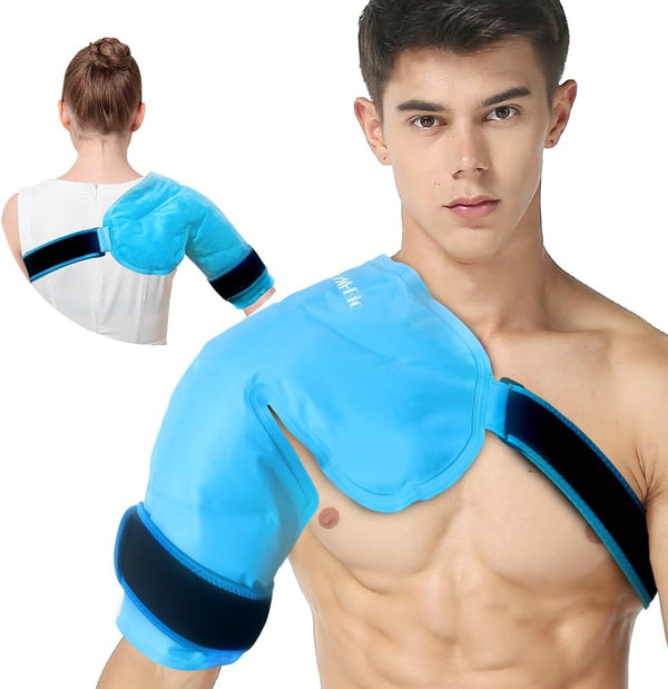 Shoulder Ice Pack Rotator Cuff Cold Therapy Wraps, Reusable Gel Pack for Pain Relief, Hot Cold Compress for Injuries