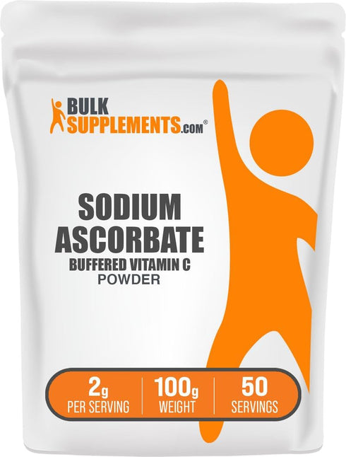 BulkSupplements.com Sodium Ascorbate Powder - Immune Support, 100g (3.5 oz)