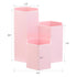 LoveBB Makeup Brush Holder Organizer, 3 Slot Plastic Storage Solution for Cosmetics Brushes, Pink