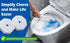 KFRRZC 30 Disposable Toilet Wand Refills, Toilet Bowl Cleaner Scrubbing Pads, Ct