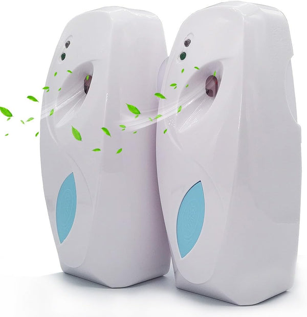 Automatic Air Freshener Spray Dispenser (2-Pack), Wall Mounted/Free Standing, Multiple Time Scent Release Settings