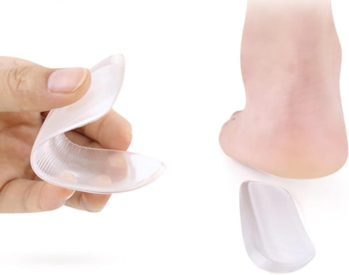 MARS WELLNESS Medial & Lateral Heel Wedge Silicone - 2 Pairs Universal Adhesive Shoe Insert for Knock Knee Pain, Foot