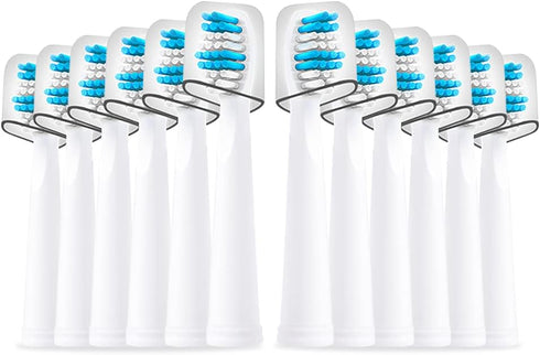 Replacement Toothbrush Heads for fairywill Electric Toothbrush, Model FW-507/FW-508/2011/959/917/551 (12 Pack)