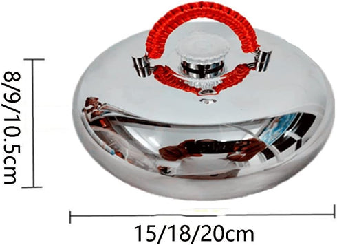 JWW 15cm 18cm 20cm 15cm-1.1L) Hand Warmer Metal Hot Water Bottle with Cover Pain Relief Bed Bottle for Women Men