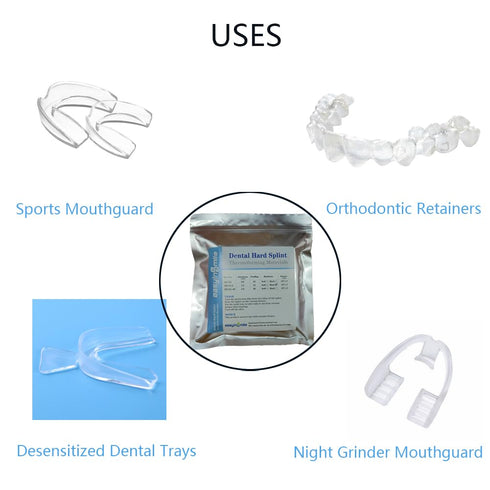 Dental Lab Splint, 15PCS Thermoforming Material, Orthodontic Splint 1.0/1.5/2.0MM, Dental Vacuum Forming Hard Splint