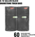 8-10 Gallon Trash Bags, Drawstring, 60 Count Bulk, Black & Unscented Multi-purpose Garbage Bags for Home, Commercial