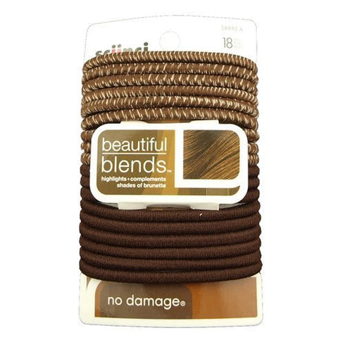 Scunci Elastics Brunette Color Match, 18 Pieces, 4mm