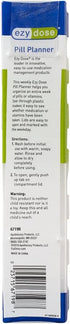EZY DOSE 7-Day Pill Organizer, Vitamin Case and Medicine Box, Clear Lids, 2X-Large