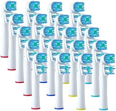Replacement Brush Heads for OralB Braun - Best Double Clean, 20 Pack for Electric Toothbrushes, Adults & Kids