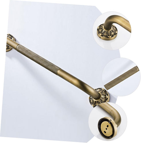 Thickened Copper Bathroom Safety Grab Bar for Elderly and Handicapped Non Skid Wall Mounted Handrail for Toilet